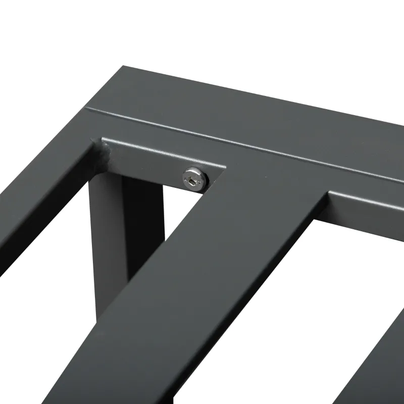 Outsunny 9 Pieces Patio Dining Sets with 4 Chairs, 4 Ottoman and Glass Table, Cushioned Seating and Back, Aluminum Frame, Space Saving for Lawn, Garden, Backyard