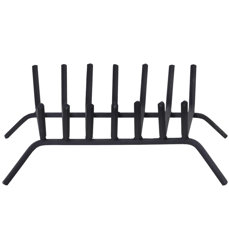 Outsunny Solid All-Steel Fire Place Log Grate V-Shape 7-Bar Ember Retainer Vented Unit