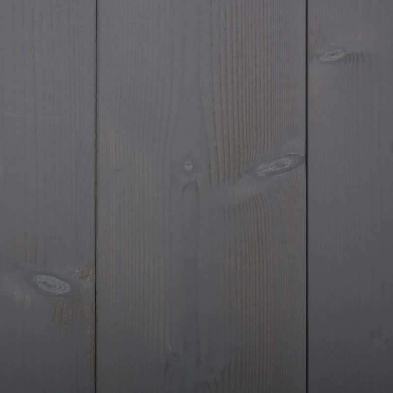 HOMCOM 7' H x 3.5' W Sturdy Sliding Barn Door, Unfinished Solid Spruce Wood Frame with Pre-Drilled Holes - Grey