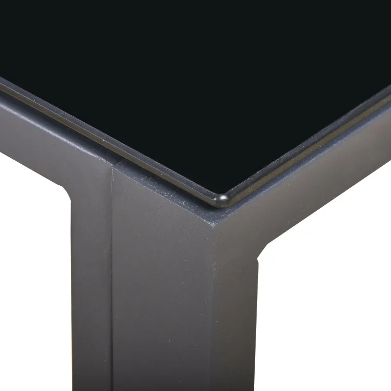 Outsunny 7 Pieces Outdoor Patio Furniture Set, Sofa Couch with Glass Coffee Table, Cushioned Chairs and Metal Frame, for Balcony Garden Backyard, Grey