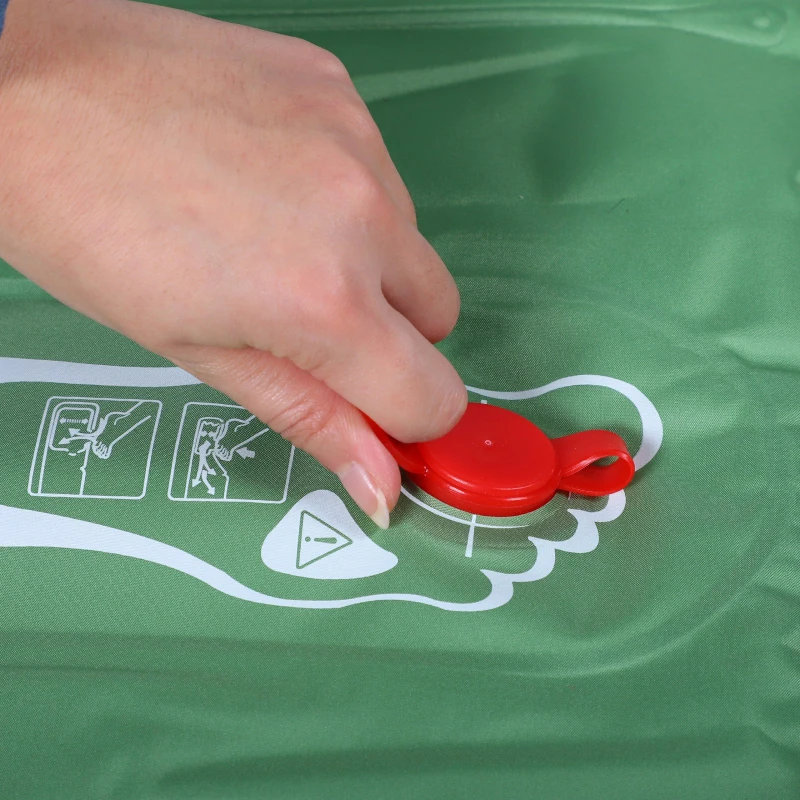 Outsunny Self-Inflating Comfortable Air Mattress / Sleeping Pad with Durable Design, Great for Camping or Family, Green