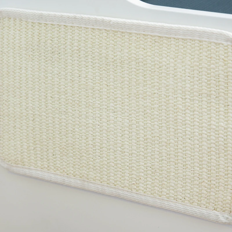 PawHut Cat House Two-tier Cat Condo Tree Tower Pet Furniture Kitty Small House for Indoor Living Room with Scratcher Pad Grey