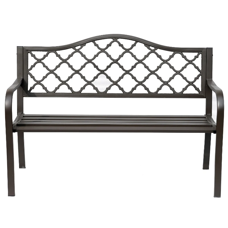 Outsunny Antique Style Cast Iron Outdoor Front Porch Bench