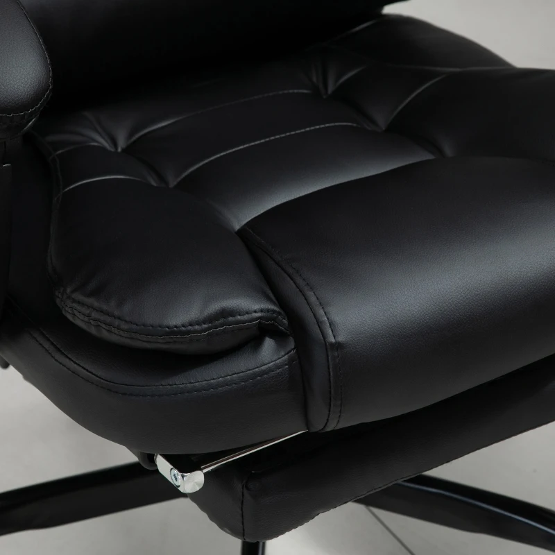 Vinsetto 7-Point Vibrating Massage Office Chair High Back Executive Recliner with Lumbar Support, Footrest, Reclining Back, Adjustable Height, Black