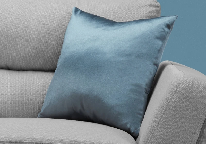 Monarch 18" x 18" Ultra Soft Satin Throw Pillow (1 pc) - Blue