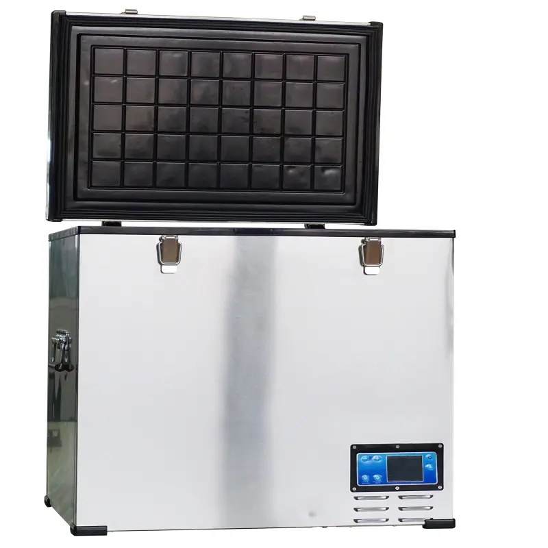 HOMCOM 12V/24V Portable Car Freezer Refrigerator Mini Fridge Cooler - 45 Liter