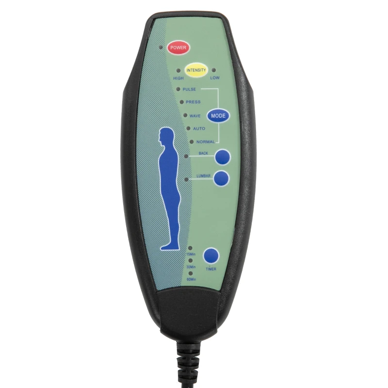 HOMCOM Linen Fabric Manual Recliner with Vibrating Massage and Wired Remote Control, Light Grey