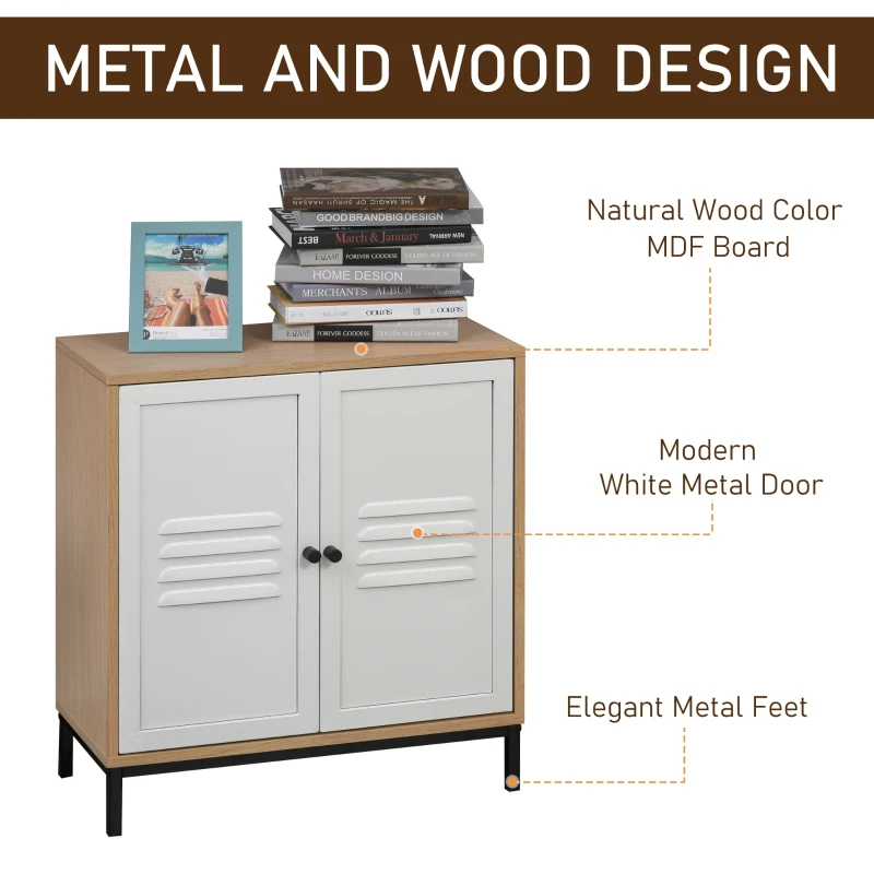 Vinsetto File Cabinet Metal and Wood Under Desk Lateral Filing Cabinet Shelf Adjustable