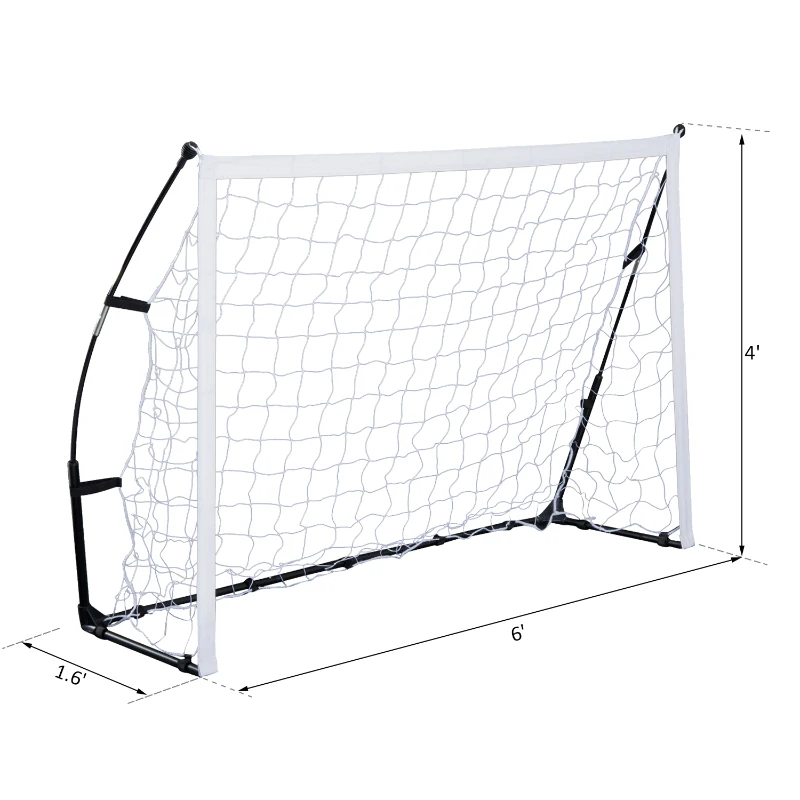 Aosom 6x4ft Portable Practice Soccernet Quick Set Up Outdoor Shot Training Aids with Carrying Bag