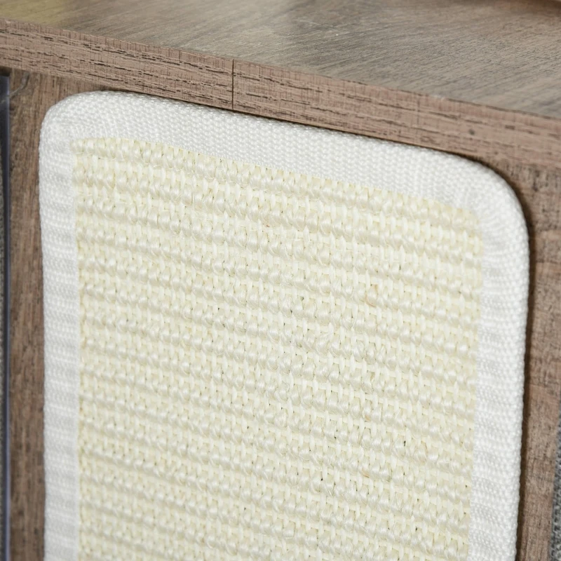 PawHut 34" Cat Tree Tower Activity Center with Natural Jute Scratch Material, Cushions on Each Platform, & Condo Area