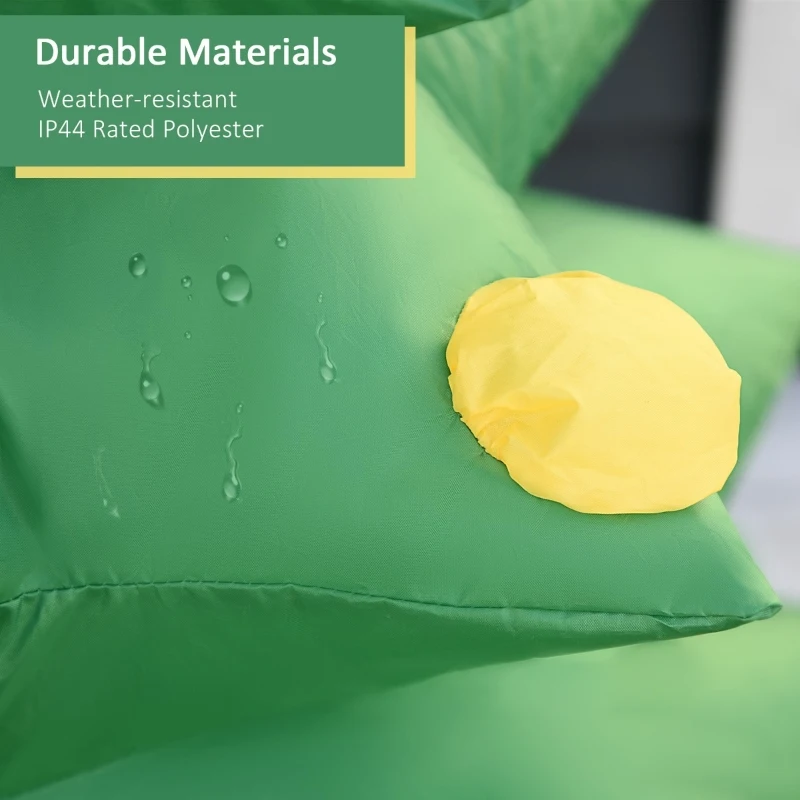 HOMCOM 4ft Christmas Inflatable Christmas Tree with Presents, Outdoor Blow-Up Yard Decoration with LED Lights Display