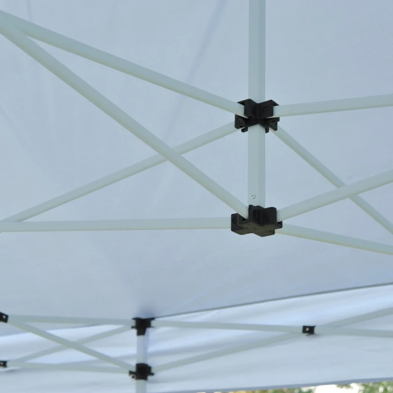 Outsunny 29'x10' Pop Up Party Tent Foldable Garden  Event Canopy Outdoor Activity Sun Shade Shelter Easy Portable with Wheeled Carrying Bag White