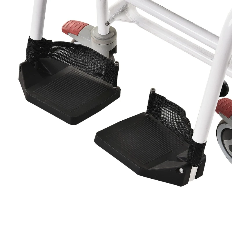 HOMCOM Personal Mobility Assist Bedside Commode Toilet Chair with 30° Reclining Backrest & Four Rolling Wheels