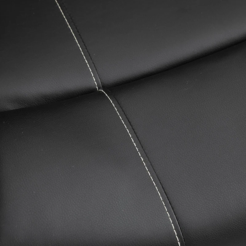 HOMCOM Vibrating Massage PU Leather Recliner Chair, Footrest with Remote Control, and 8 Massaging Points, Black