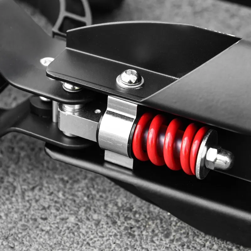 Soozier Foldable Kick Scooter with Adjustable Handlebar, Disc Brake, Rear Brake, 7.75'' Big Solid Wheels and Shock Absorption System, 100kg Capacity for 14+ Teens Adult Kids