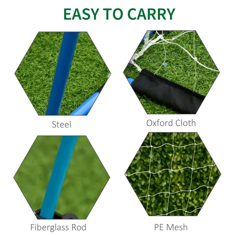 Soozier 8.6ft Soccer Net Kids Mini Soccer Goal All Weather PE Training Netting with Carry Bag for Football Practice Teens Adults Outdoor Sport Activity