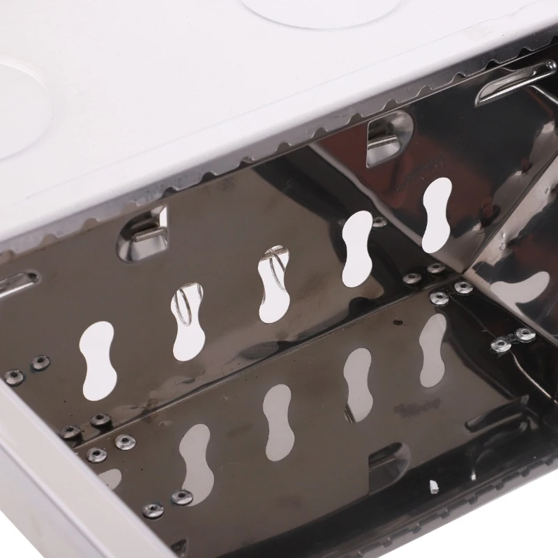 Outsunny Charcoal Barbecue Grill Stainless Steel Portable Folding Charcoal BBQ Grill Stainless Steel Camp Picnic Cooker