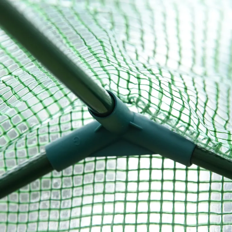 Outsunny 71'' x 39'' x 66'' Walk In Greenhouse Portable Hot House for Plants with Zippered Door and Top Window for Outdoor, Garden, Patio, PE Cover, Green