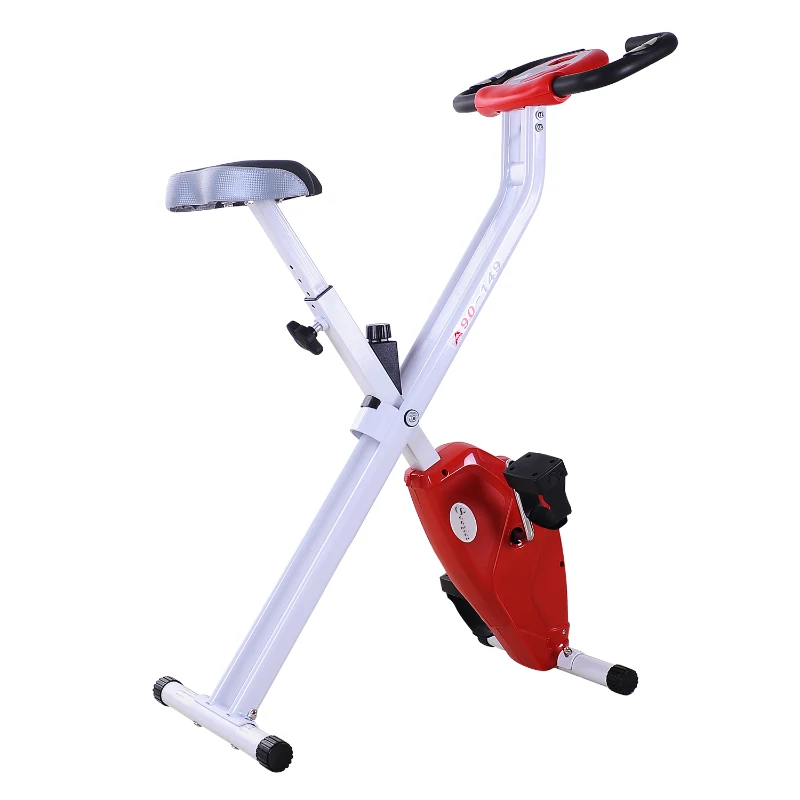 Soozier Foldable Exercise Bike w/ LCD Monitor and Pulse Strength Training