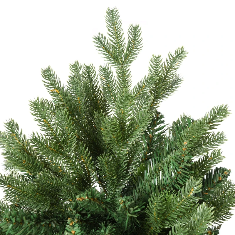 HOMCOM 7' Tall Unlit Spruce Artificial Christmas Tree with Realistic Branches, and 3368 Tips, Green