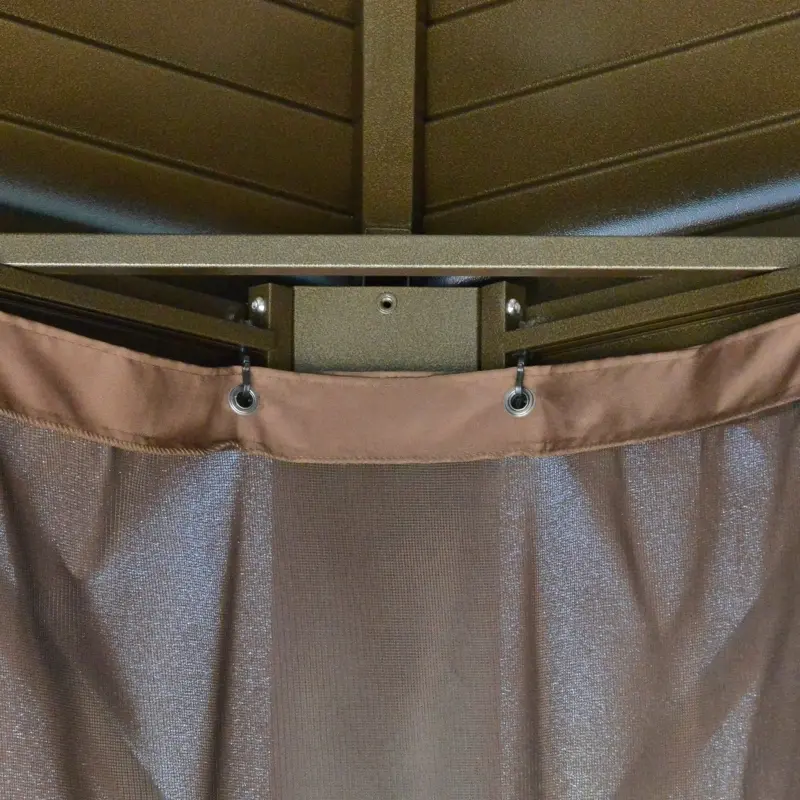 Outsunny 10' x 12' Hardtop Gazebo with Metal Roof, Aluminum Frame & Sidewalls, Outdoor Shelter for Patio and Garden