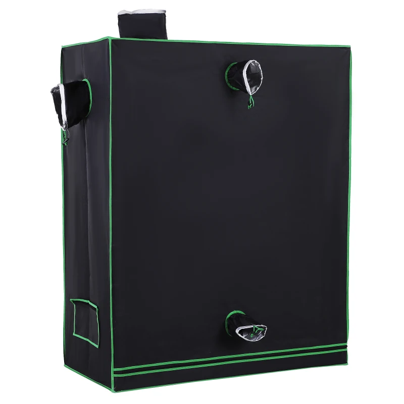 Outsunny Hydroponic Plant Grow Tent Reflective Mylar Obeservation Window Indoor Floor