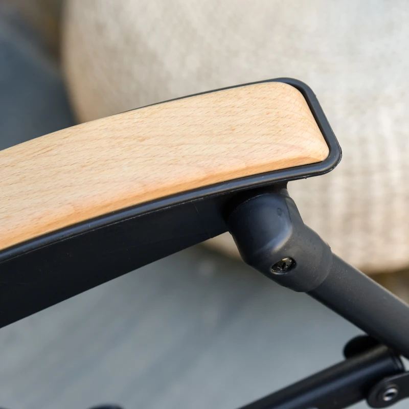 Outsunny Foldable Outdoor Lounge Chair with Footrest, Oversized Padded Zero Gravity Lounge Chair with Headrest, Cup Holders, Armrests for Camping, Lawn, Garden, Pool, Gray