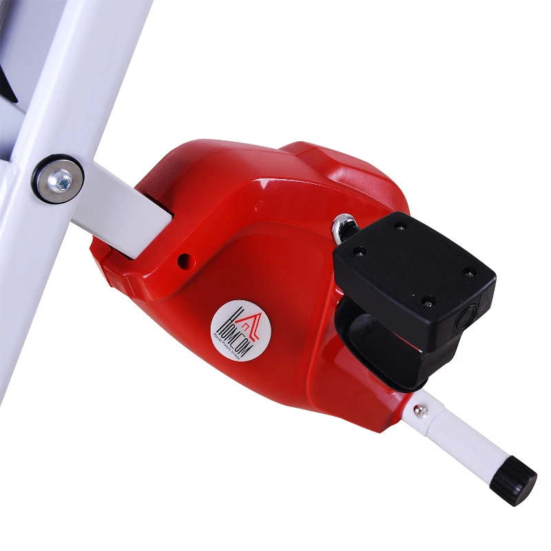 Soozier Folding Exercise Bike LCD Monitor Home Gym Exercise Adjustable Tension Padded Seat Heart Rate Monitor Pulse Sensor