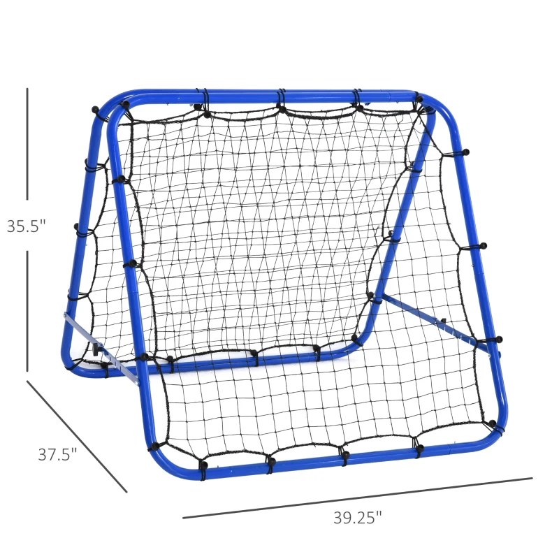 Soozier Outdoor Rebounder Net Football Goal Training Target Goal Play Adjustable Angles