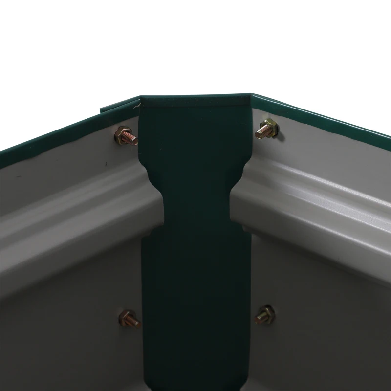 Outsunny 2' x 2' x 1' 2-Piece Raised Garden Bed Box with Steel Frame for Vegetables, Flowers, & Herbs, Green