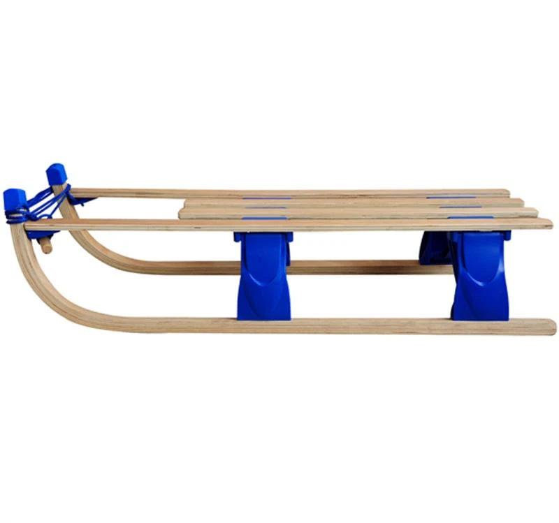HomCom Folding Vintage Natural Wood Snow Sled Racer