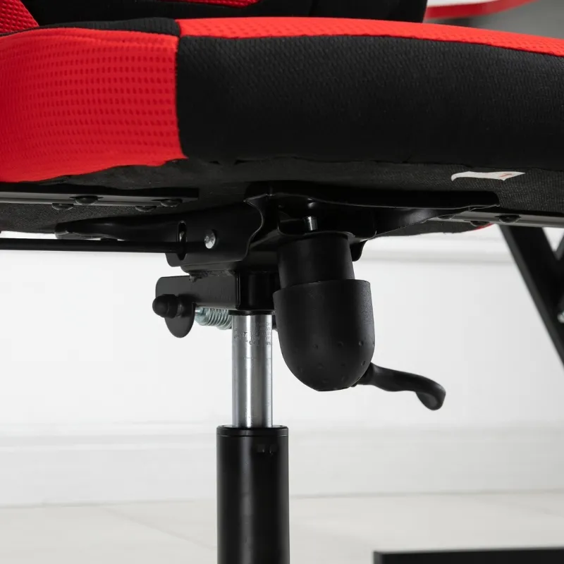 Vinsetto High Back Racing Style Gaming Office Chair Home Computer Task Chair with Armrest, Seat on Wheels, Tilt,  Red