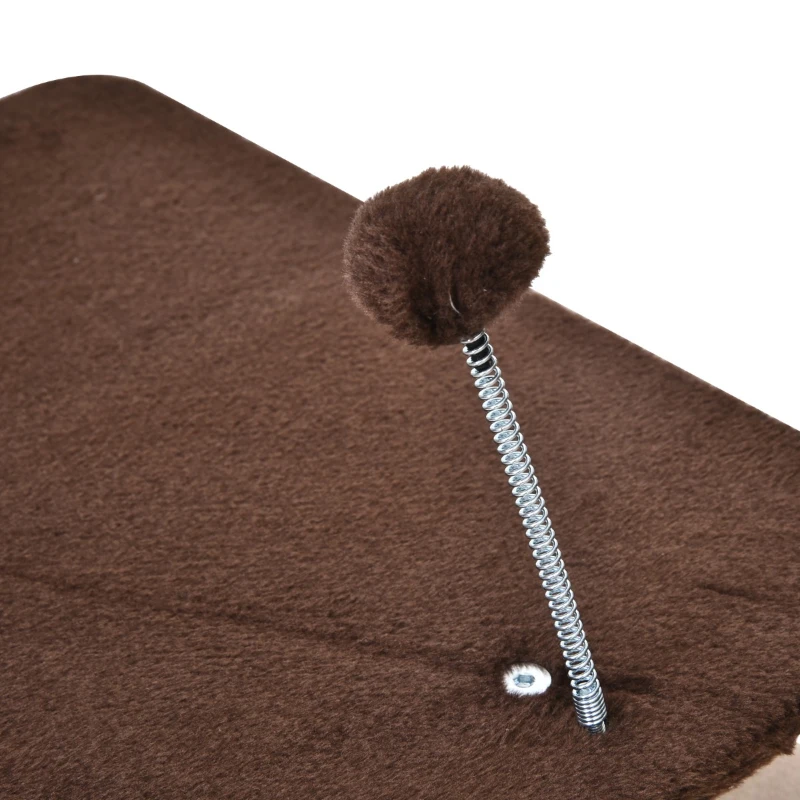 PawHut 81cm/32" Multi-level Cat Tree Scratcher Kitty Activity Center,Condo, Perch, Jumping Platforms,Toys Brown and Beige