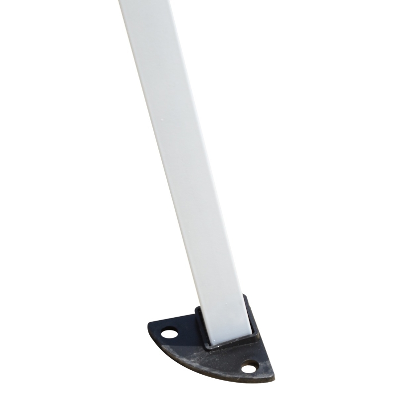 Outsunny 8x8ft Pop Up Tent Outdoor Canopy Event Sunshade Shelter w/ Slant Leg and Carrying Bag, White