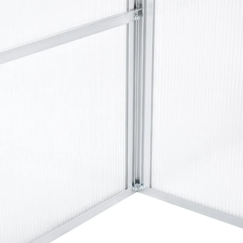 Outsunny 39" Aluminum Vented Cold Frame Mini Greenhouse Kit with Adjustable Roof, Polycarbonate Panels, & Strong Design