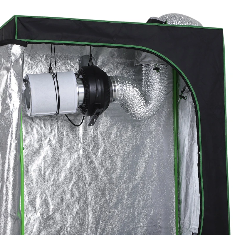 DURHAND 6 Inch Inline Fan Carbon Filter Duct Combo 2 Clamps Hydroponics Grow Room Tent Ventilation Kit