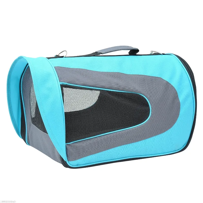 PawHut Airline Travel Carrier Pet Dog Cat Bag Mesh Crate Tote Transport Foldable