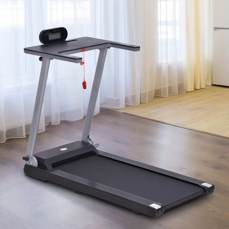 Soozier Foldable Electric Motorized Treadmill Running Machine with 12 Pre-Set Programs 7.5 MPH Max Speed LCD Display for Home Use - Black