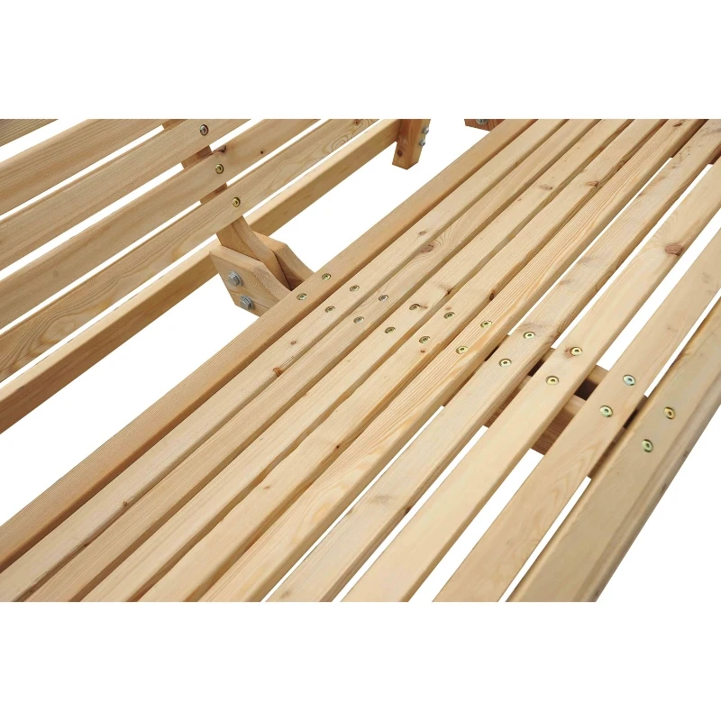 Outsunny 5ft Wooden Porch Swing Chair Seat Hanging Bench FSC Certificated Wood Deck with Chain