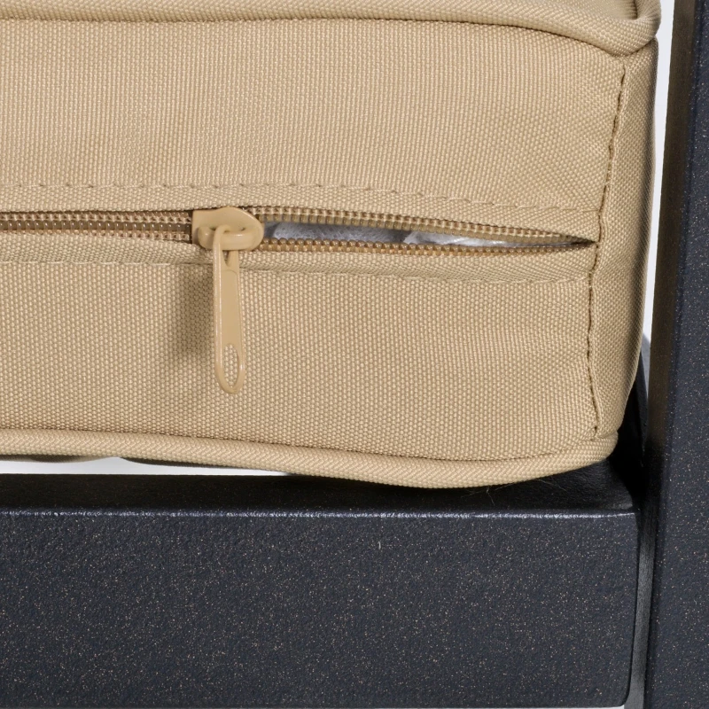 Outsunny 6-Piece Patio L-Shaped Sofa Conversation Set with Coffee Table, Water-Fighting Materials, & Comfort, Beige