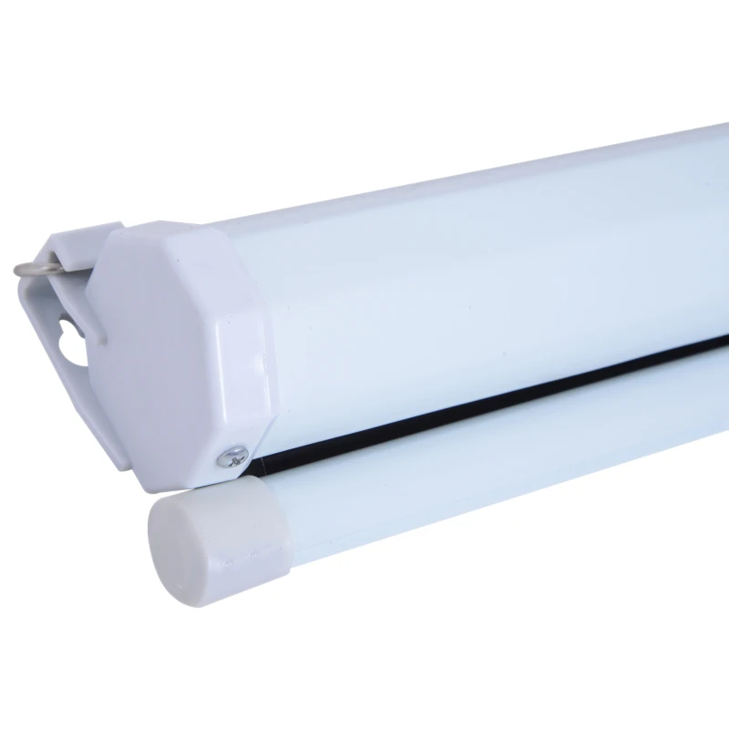 HOMCOM 100" Projector Screen Diagonal Manual Pull Down Projection Screen 4:3 16:9 Format Home Theater