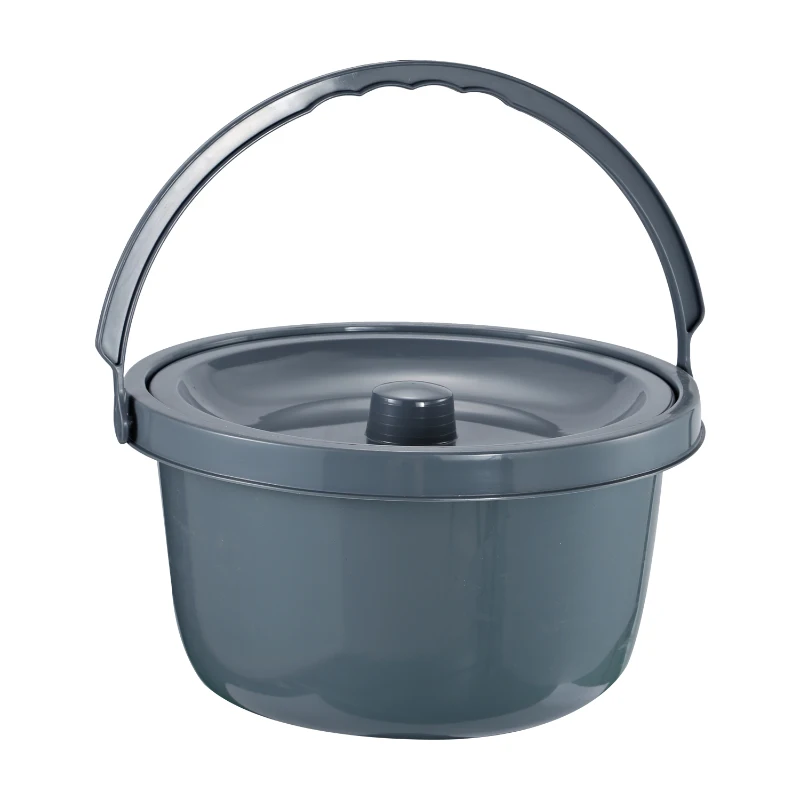 Folding Commode Chair - Adjustable and Lightweight - Folds Easily - Grey