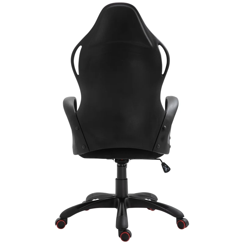 Vinsetto Executive Racing Office Chair Rocking Office Chair Adjustable Padded Seat with Wheels Black/ Red
