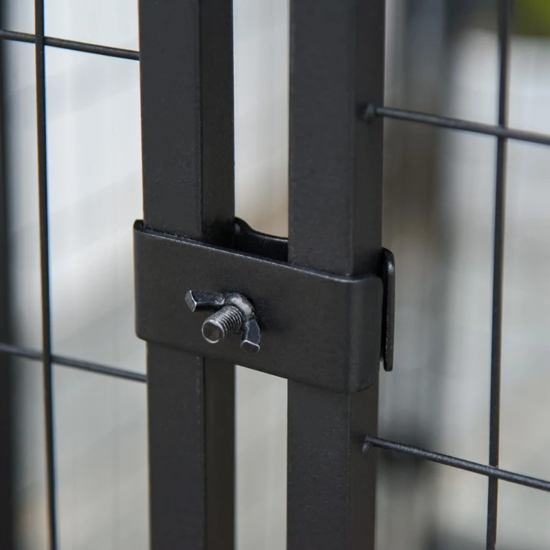 Pawhut 6' x 4' x 6' Large Outdoor Dog Kennel Galvanized Steel Fence with UV-Resistant Oxford Cloth Roof & Secure Lock