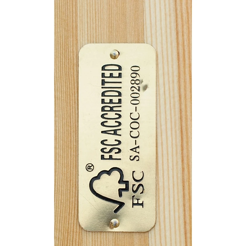 Outsunny 5ft Wooden Porch Swing Chair Seat Hanging Bench FSC Certificated Wood Deck with Chain