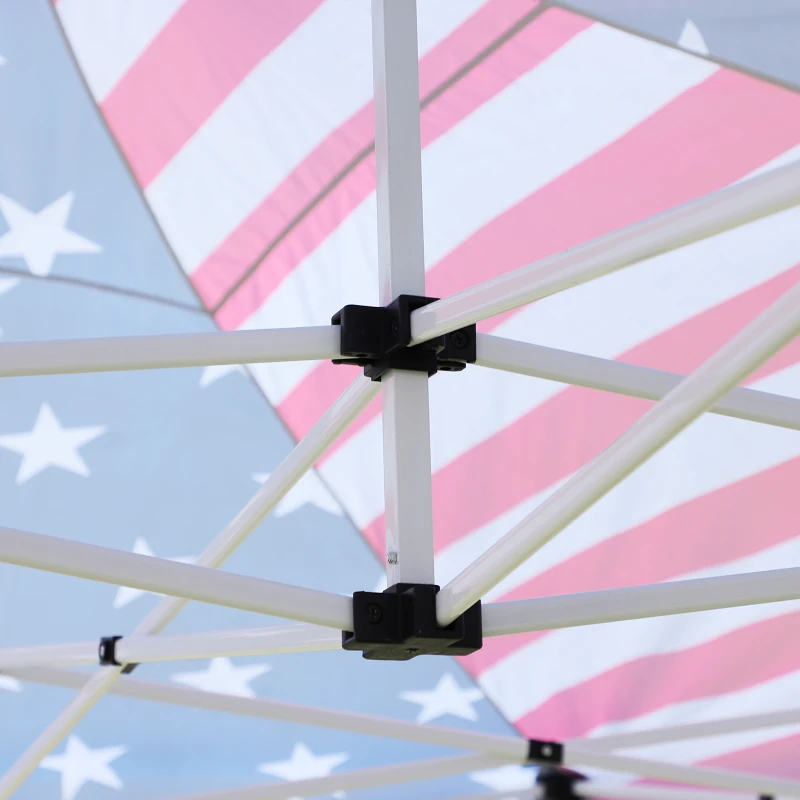 Outsunny 29' x 10' Pop Up Canopy Party Wedding Event Tent with Carrying Case - American Flag