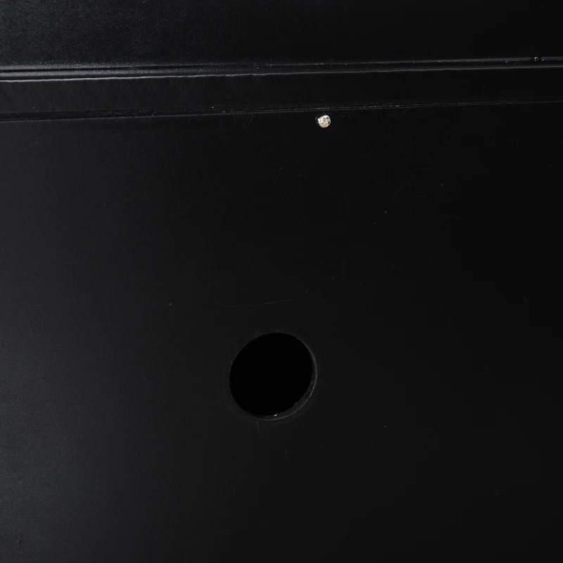 PawHut 37.5" Wooden Covered Mess Free Cat Litter Box End Table Hideaway Cabinet with Storage for Accessories, Black