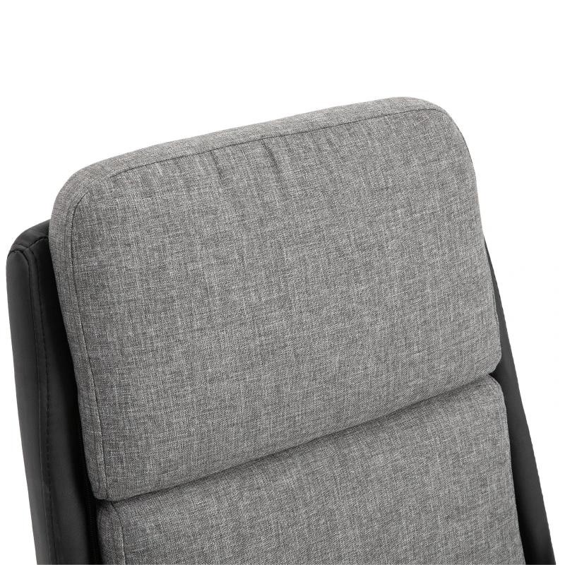 Vinsetto High Back Office Chair Computer Swivel Rolling Task Chair with Height Adjustable Comfortable with Armrests, Black/Deep Grey