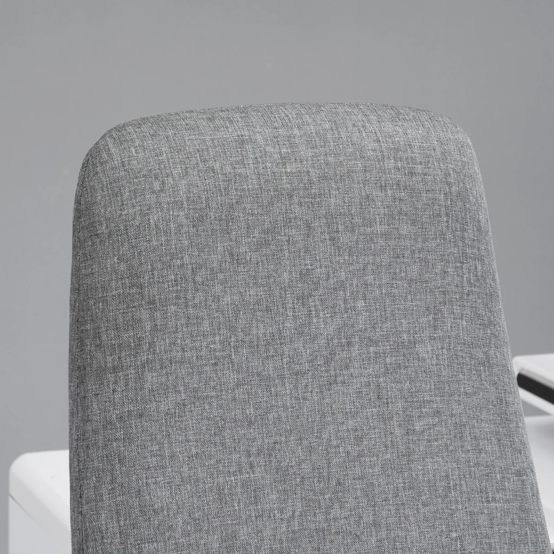 Vinsetto High Back Office Computer Chair with Breathable Fabric, Padded Armrest, and Swivel Wheels - Grey