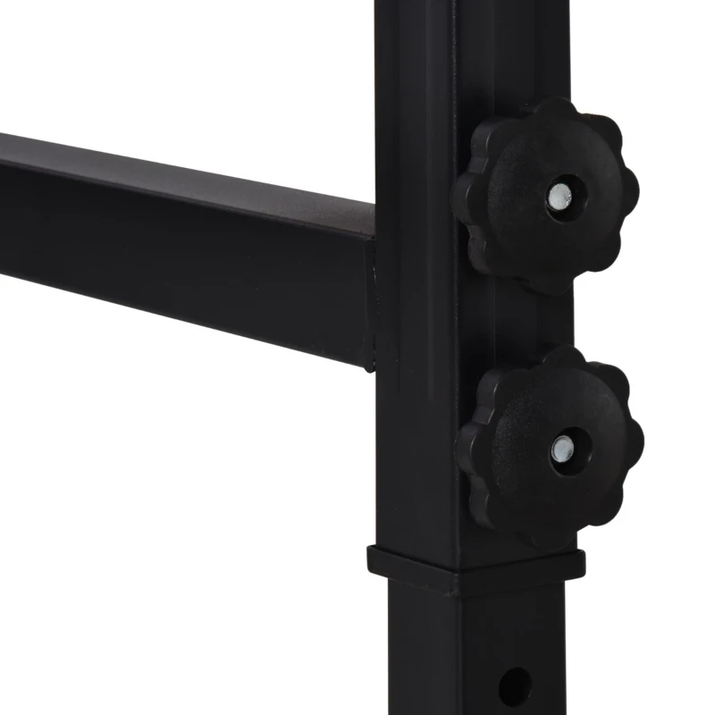 HOMCOM 59" Mobile Workbench - Large Bamboo Tabletop Project Station, Versatile & Durable, Ideal for DIY Enthusiasts & Craftsmen